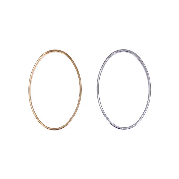 耳環配件-橢圓型金屬圈