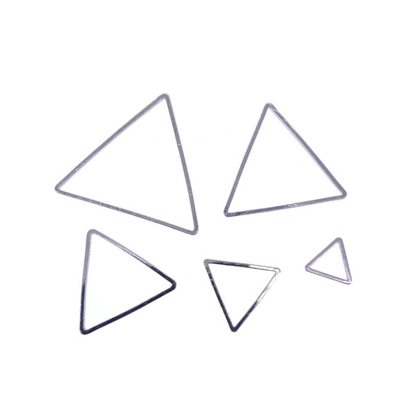 耳環配件-銀色等邊三角形金屬圈