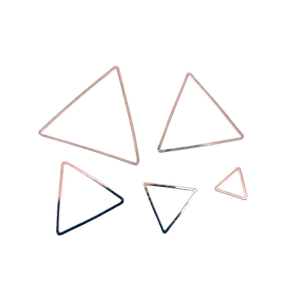 耳環配件-玫瑰金等邊三角形金屬圈