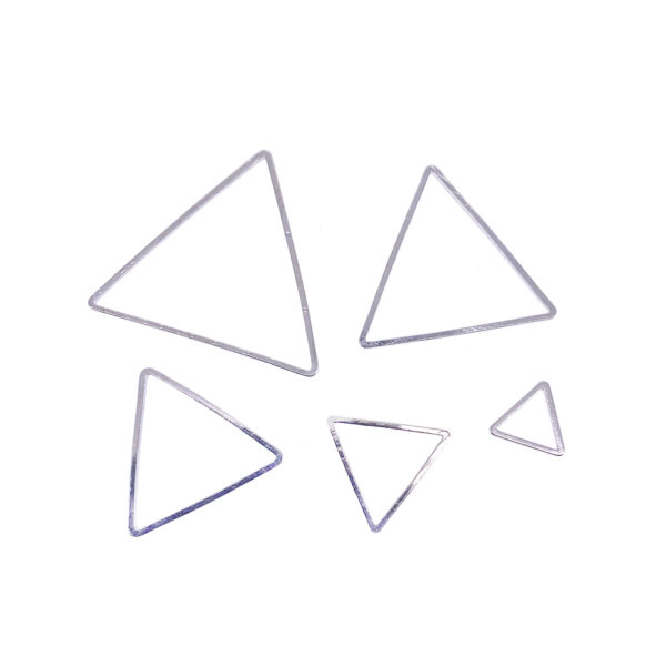 耳環配件-白K等邊三角形金屬圈