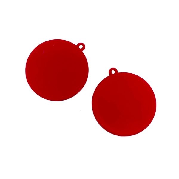 金屬掛飾首飾配件-紅色圓形