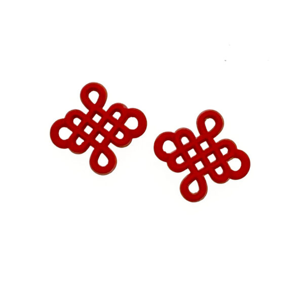 金屬掛飾首飾配件-紅色中國結