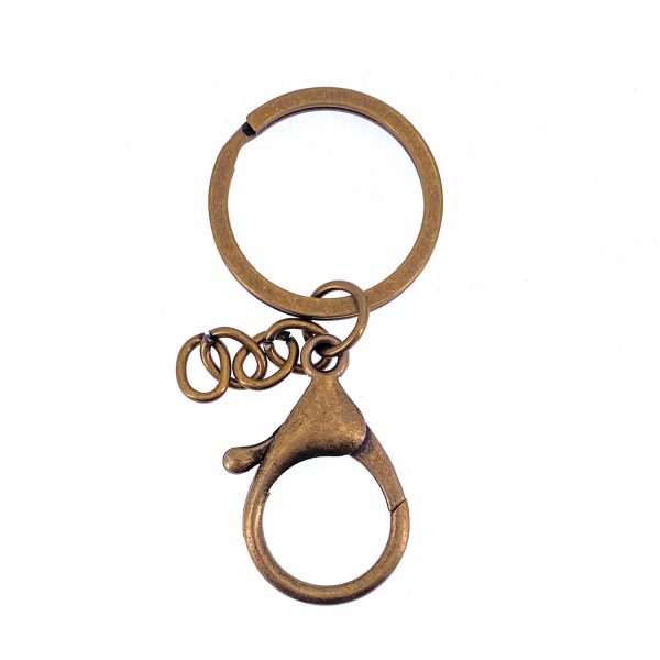 古銅帶鏈雙鎖匙扣
