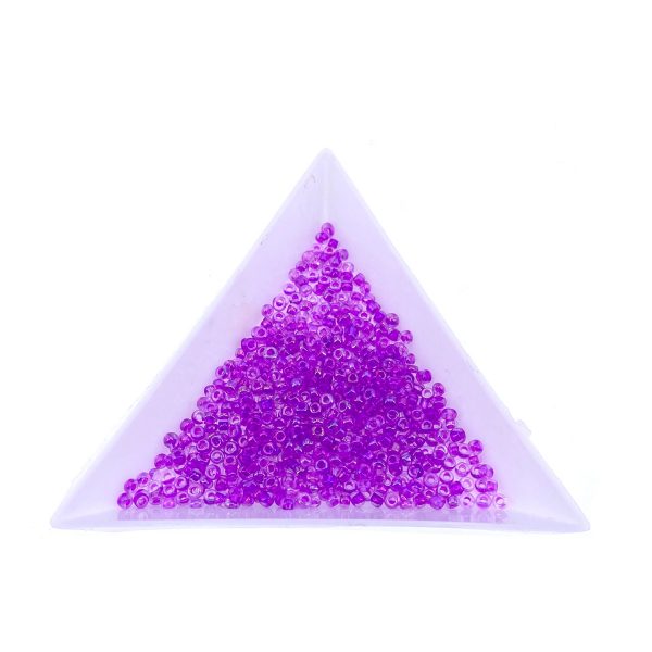 紫色透明2MM米珠