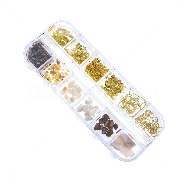 滴膠UV膠封入物-貝殼石&金屬裝飾