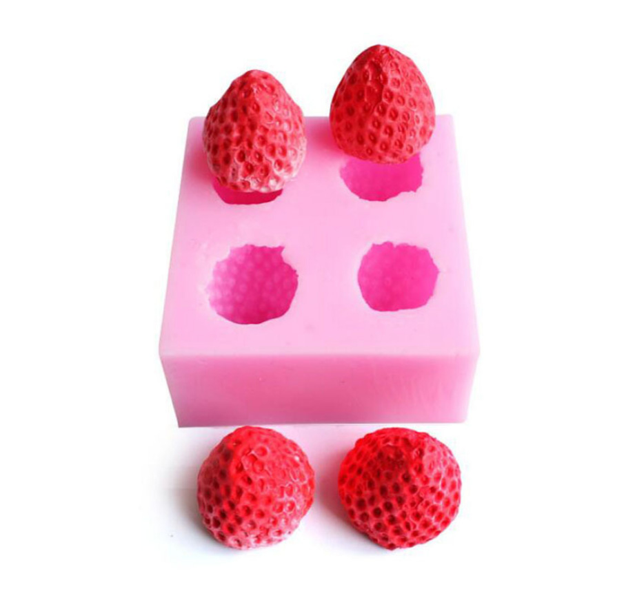 草莓蠟燭矽膠硅膠模具小號