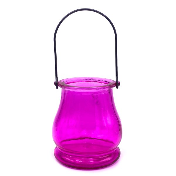 粉紅燈籠玻璃吊瓶
