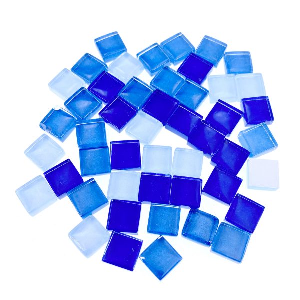 混藍正方形水晶馬賽克10MM