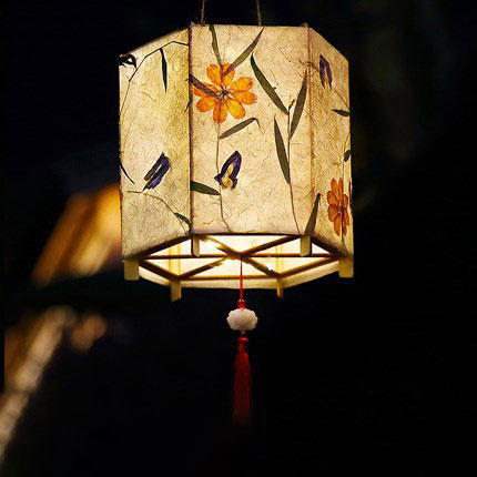 【預購】古典花草紙燈籠DIY材料包-六邊形