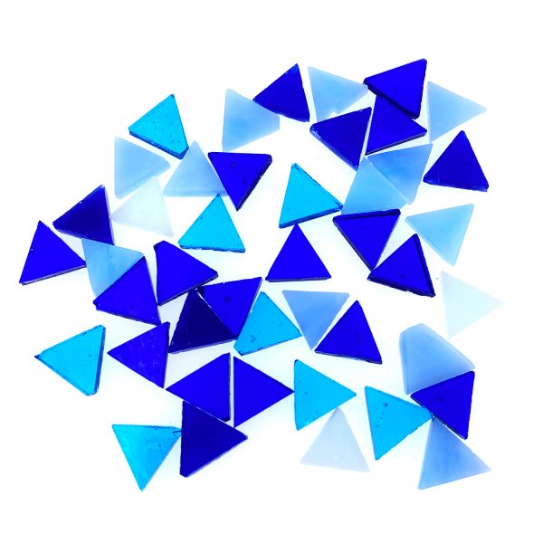 混藍色三角形雲母馬賽克