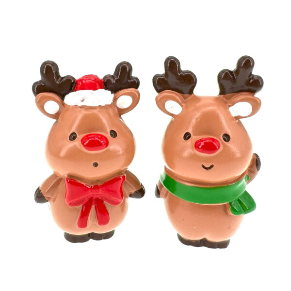 紅鼻子站立聖誕鹿立體樹脂裝飾