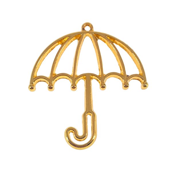 金色雨傘滴膠金屬邊框