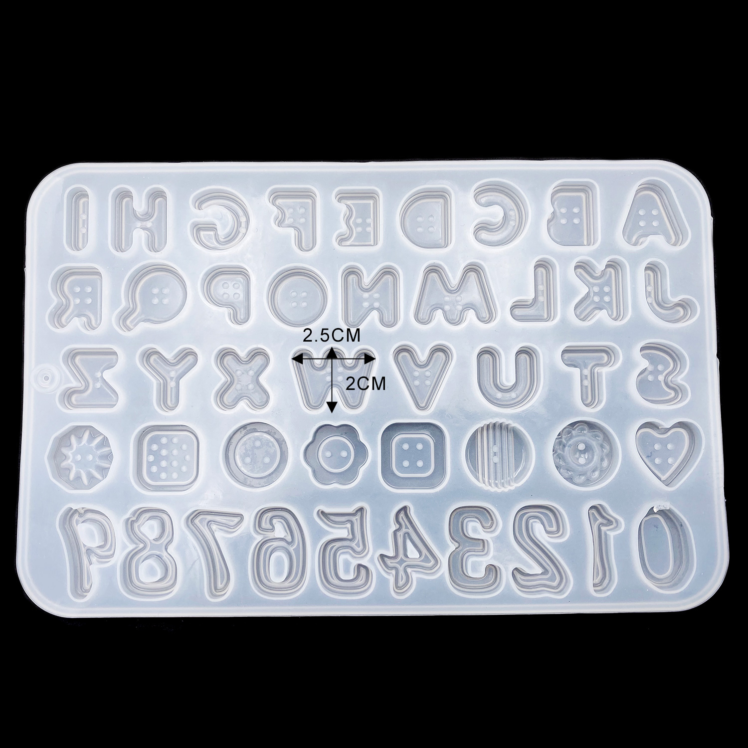 紐扣英文字母數字滴膠硅膠模具