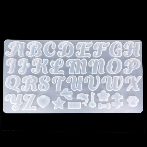 滴膠矽膠硅膠模具-潦草草寫英文字母