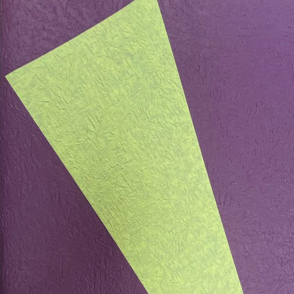 雙面黃色紫色壓紋花紙