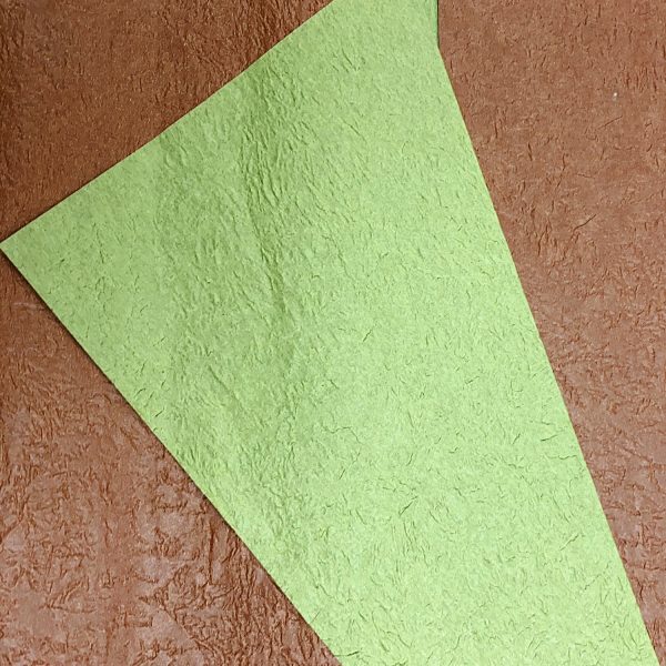 雙面綠色啡色壓紋花紙