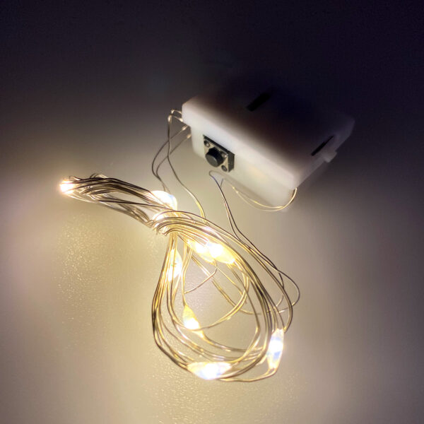 【3種閃燈模式】LED燈串-暖黃1米10燈